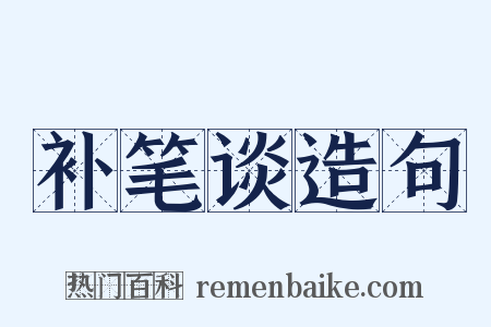 补笔谈造句是什么意思的图片